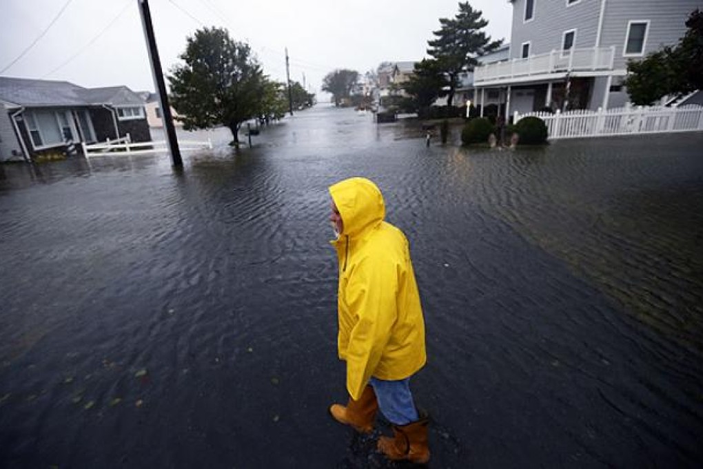 Flood waters rise in Fenwick Island, Delaware on Monday. Photo: AP