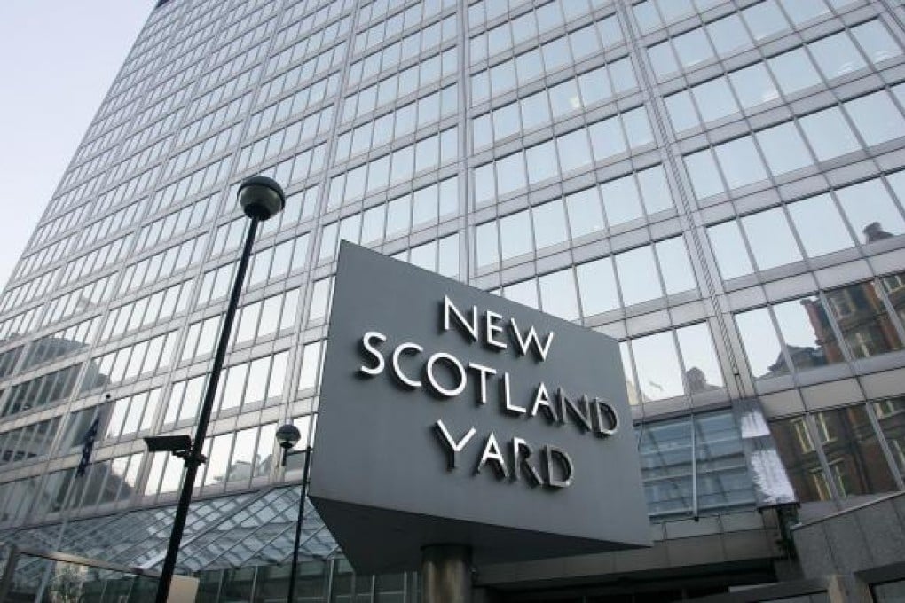 The iconic sign outside Scotland Yard's current base. Photo: AP