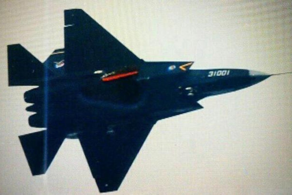 The stealth fighter, dubbed "J-31" by military enthusiasts, is made by the Shenyang Aircraft Industry company. Photo: SCMP