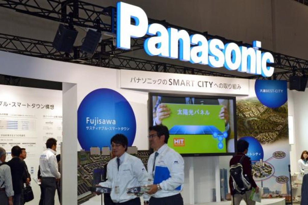 Panasonic and other Japanese exporters are struggling under the weight of a strong yen and weak global economy while having to contend with fierce competition from tough competition from companies like Samsung Electronics and Apple. Photo: AFP
