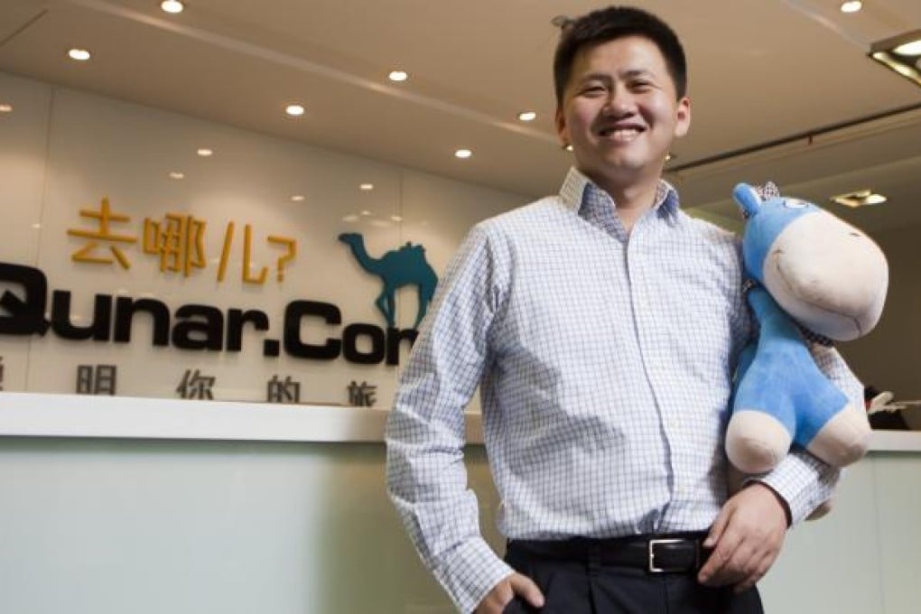 Zhuang Chenchao, CEO of Qunar.com, is considering an initial public offering in the U.S. as it expects soaring demand for travel services to double revenue in 2012. Photo: Bloomberg