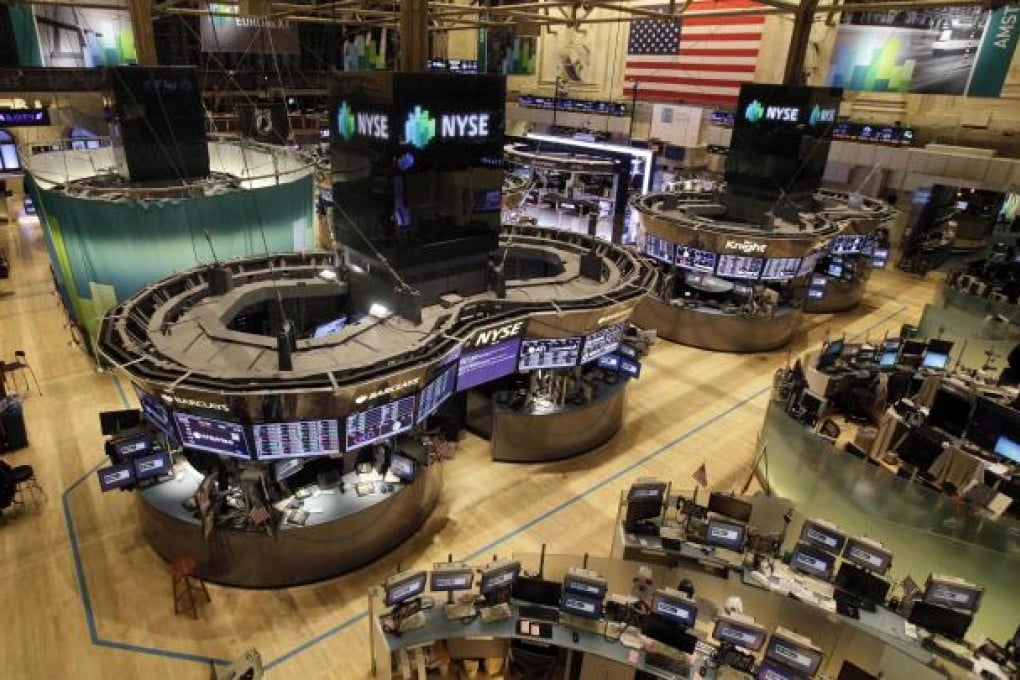 The floor of the New York Stock Exchange empty of traders on Monday, Oct. 29. Photo: AP