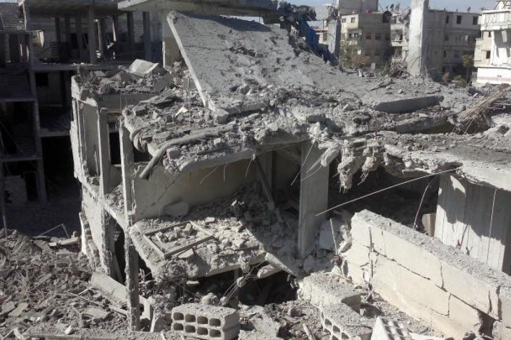 Air strikes continued yesterday with targets inside Damascus. Photo: AFP