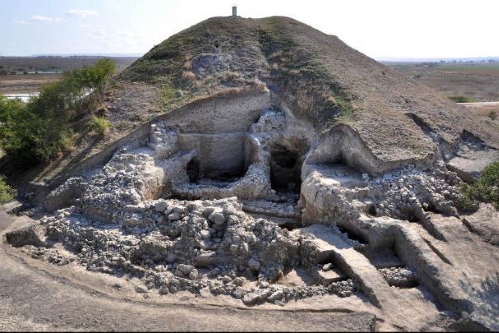 The ruins of the settlement. Photo: AFP