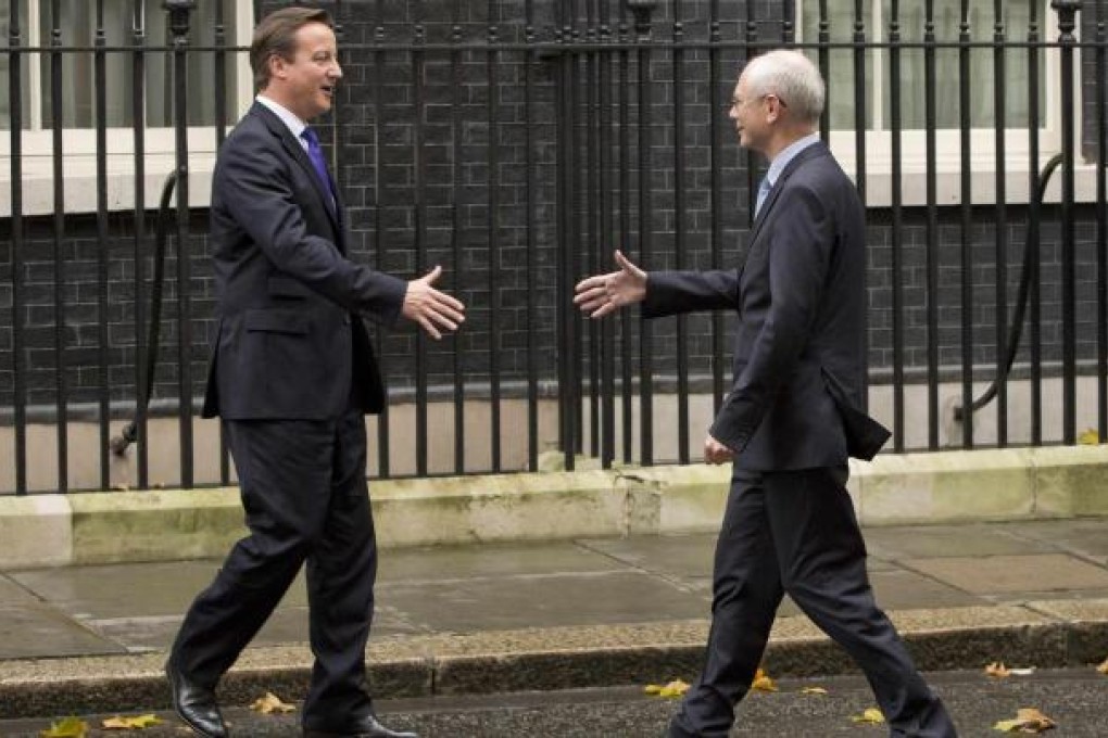 British Prime Minister David Cameron doesn't see eye to eye with European Council President Herman Van Rompuy on the EU. Photo: Reuters