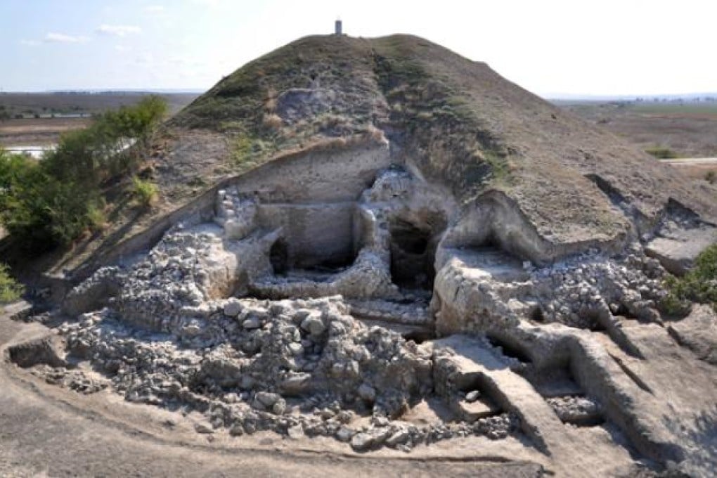 The remains of a small settlement made of two-story houses near the town of Provadia in eastern Bulgaria. Photo: AFP