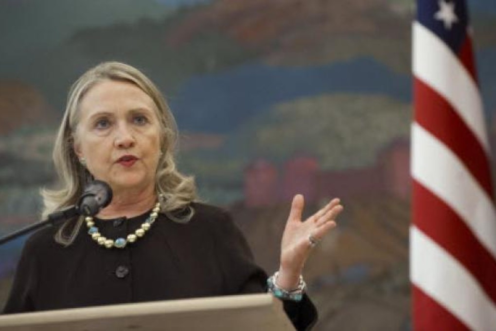 US Secretary of State Hillary Rodham Clinton speaks during a press conference Wednesday in Croatia. Photo: AP