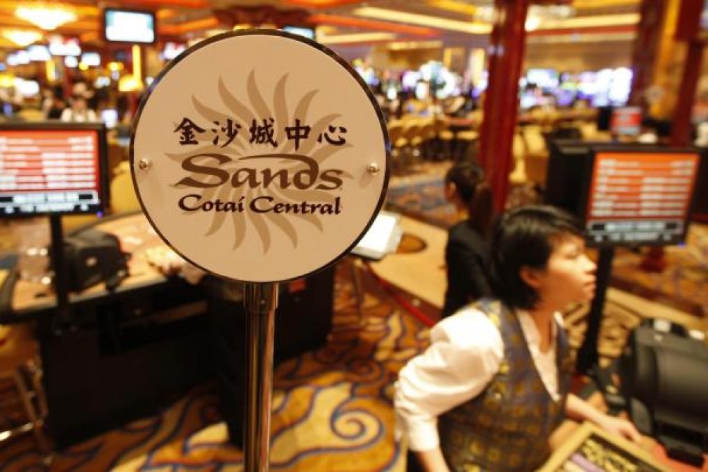 Deutsche Bank expects Sands China's share of the Macau gaming market to rise from 19.3 per cent to 23 per cent by 2014. Photo: Reuters