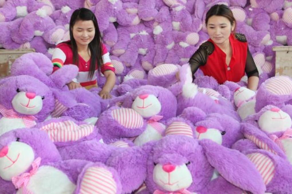 Toy manufacturers are among the mainland companies reporting that business is much better than six months ago. Photo: Xinhua