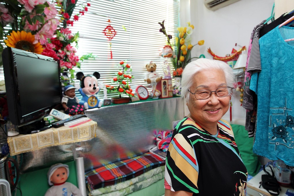 Lung Lor-kwan, 87, likes having her own space. Photos: Nora Tam, May Tse