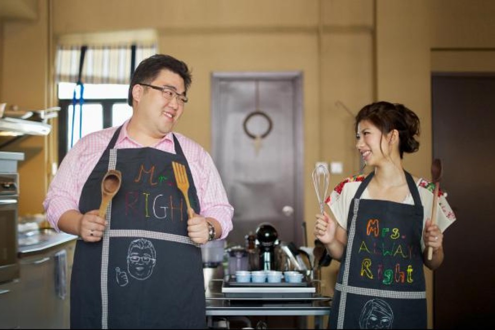 Wilson Wong and Cindy Chow prepare a special treat in the kitchen, showing they share a love of food and a sense of fun. Photo: chankichun.com