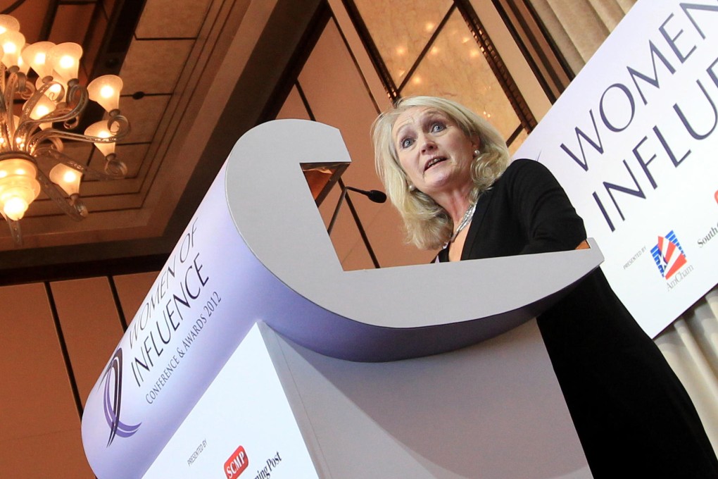 Professor Sian Griffiths speaks at the Women of Influence conference yesterday. Photo: Jonathan Wong