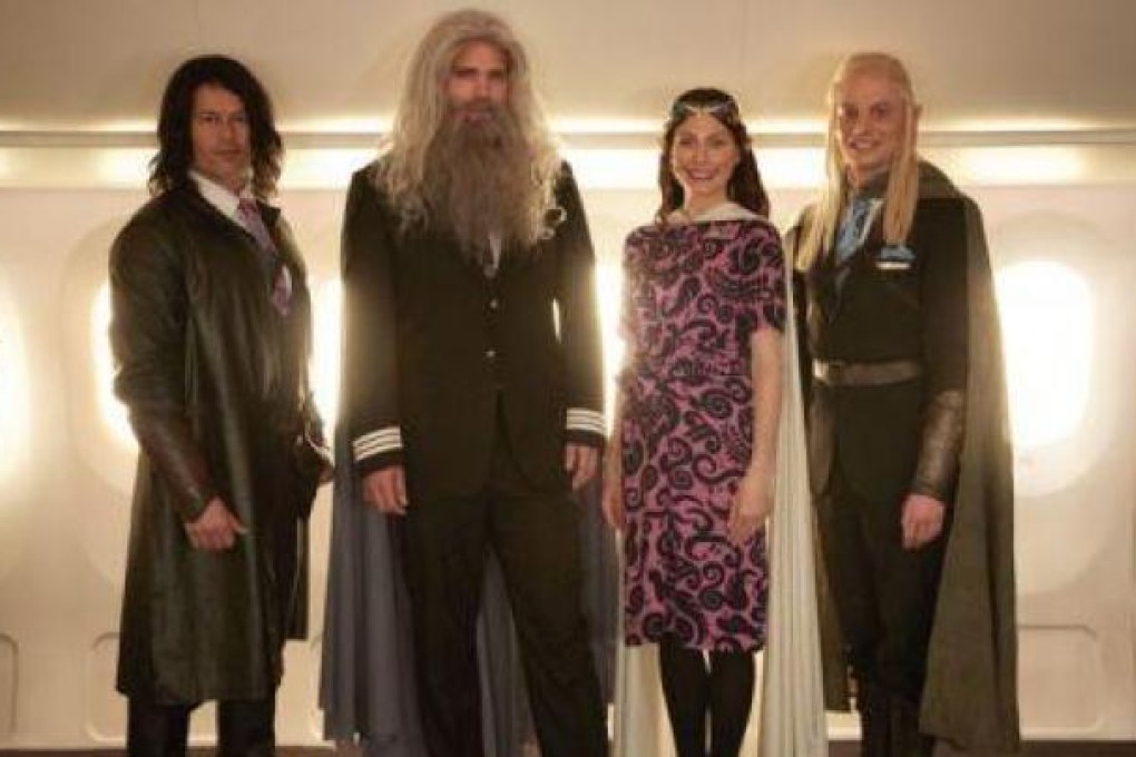 Air New Zealand's latest in-flight safety video, with characters such as hobbits, orcs and elves from the upcoming 'Hobbit' movie are enlisted to urge passengers to fasten their seatbelts. Photo: AFP