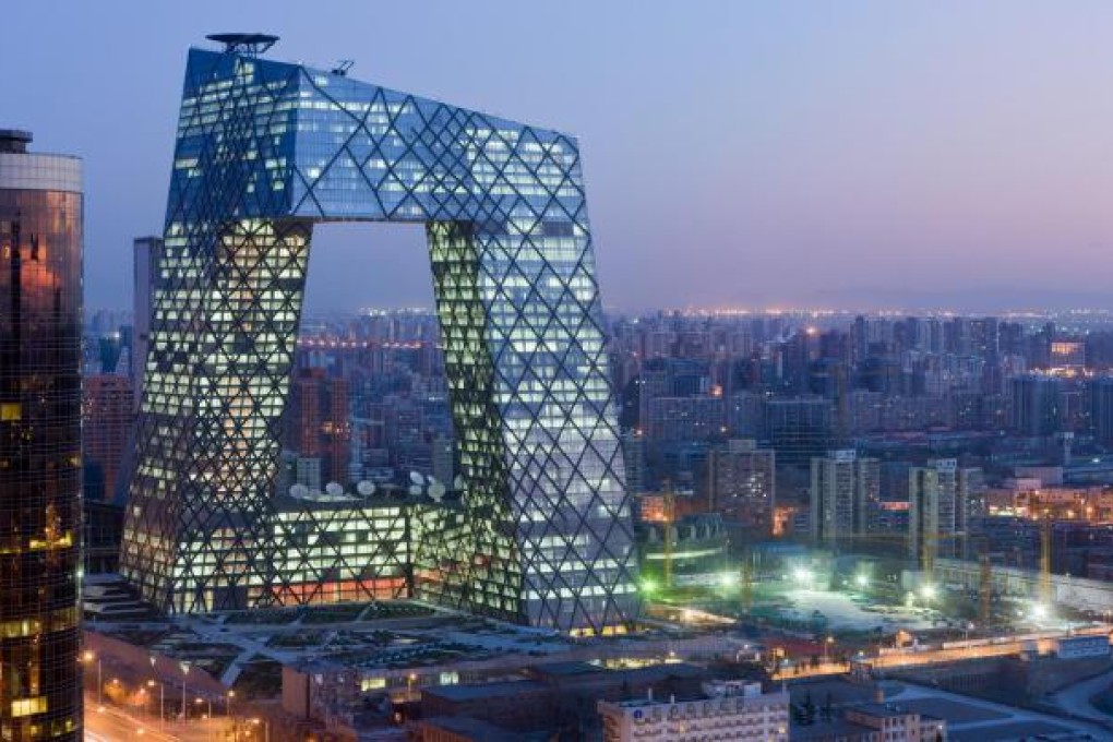 The striking CCTV headquarters in Beijing, from where it has been branching out across the globe. Photo: SMP