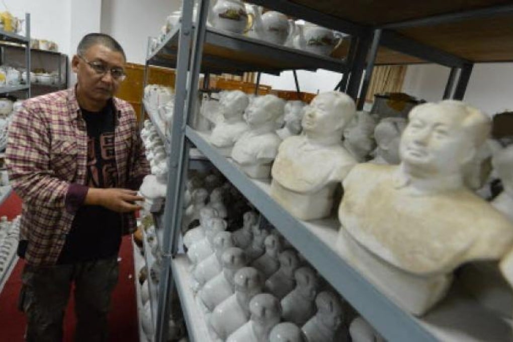Fan Jianchuan with relics of the Cultural Revolution at his museum near Chengdu, in Sichuan province. Photo: AFP