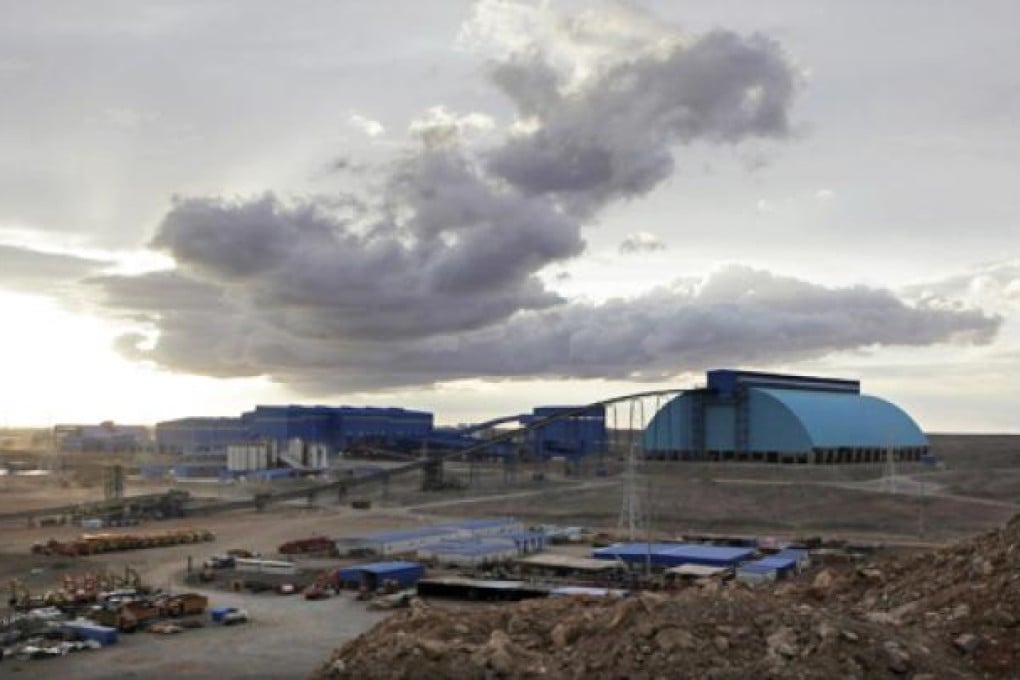 The Oyu Tolgoi mine in Mongolia is expected to produce 450,000 tonnes of copper concentrate a year at its peak. Photo: Reuters