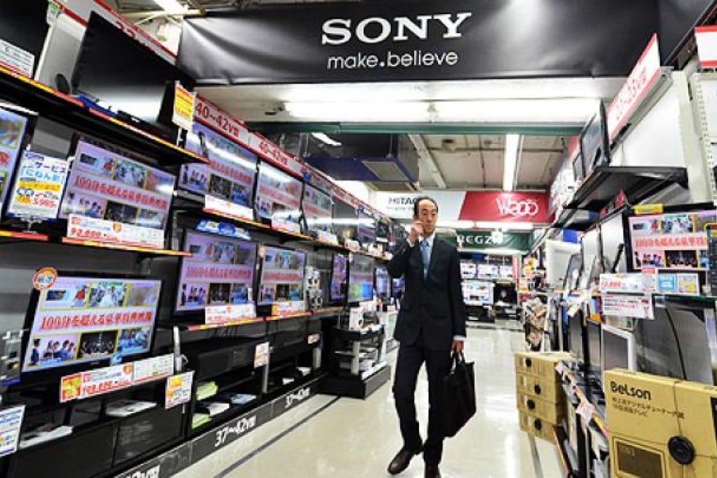 The Japanese electronics industry made huge investments in flat-screen televisions only to see prices plunge in an intensely competitive market Photo: AFP