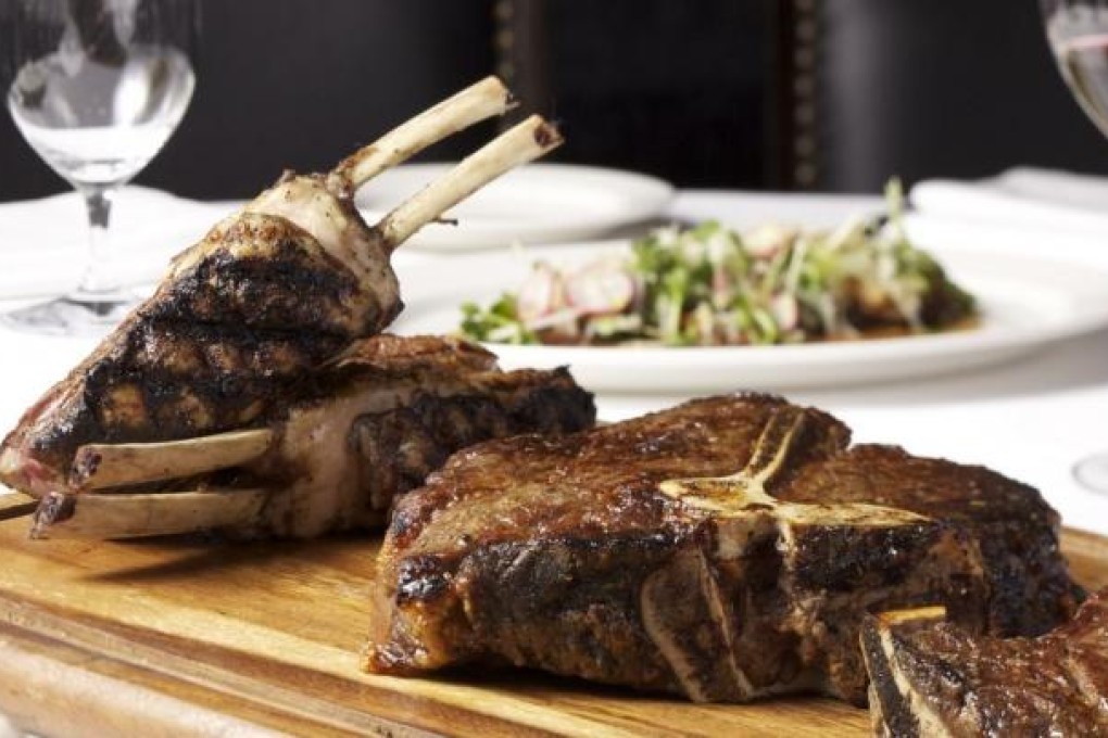 Lamb Chops and steak at Carnevino