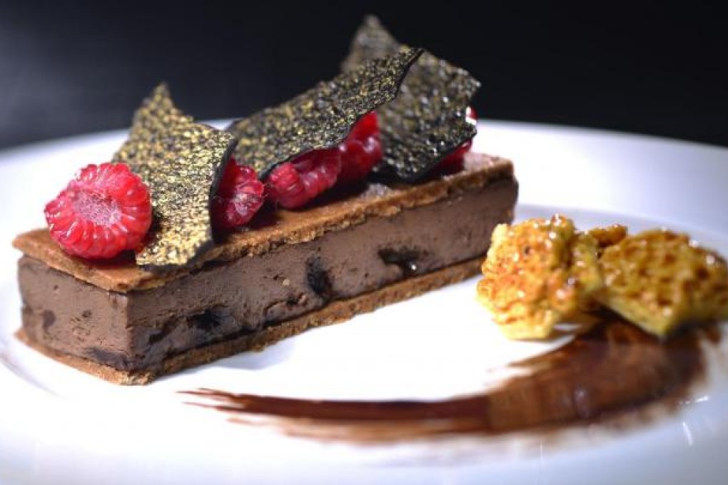 Frozen honeycomb and chocolate parfait at Three on Canton in the Gateway Hotel