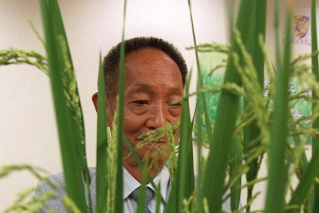 Yuan Longping lauded for food safety efforts. Photo: Ricky Chung