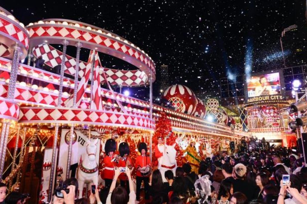 The merry-go-round with more than 60 wooden horses, reindeers and rabbits at Harbour City.