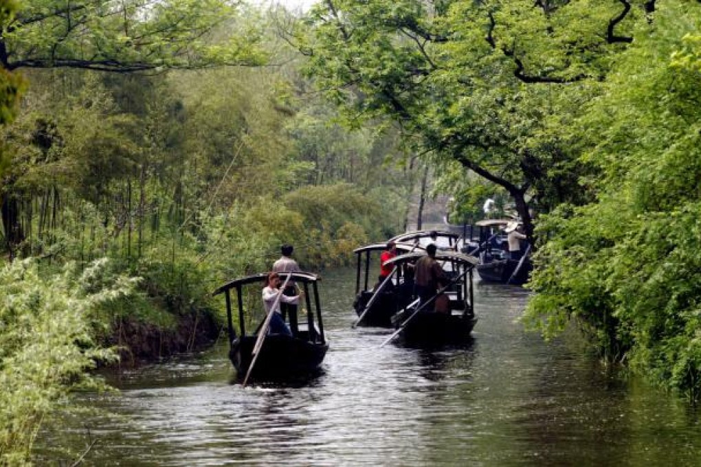 Xixi Wetlands is set amid mulberry trees and lagoons.