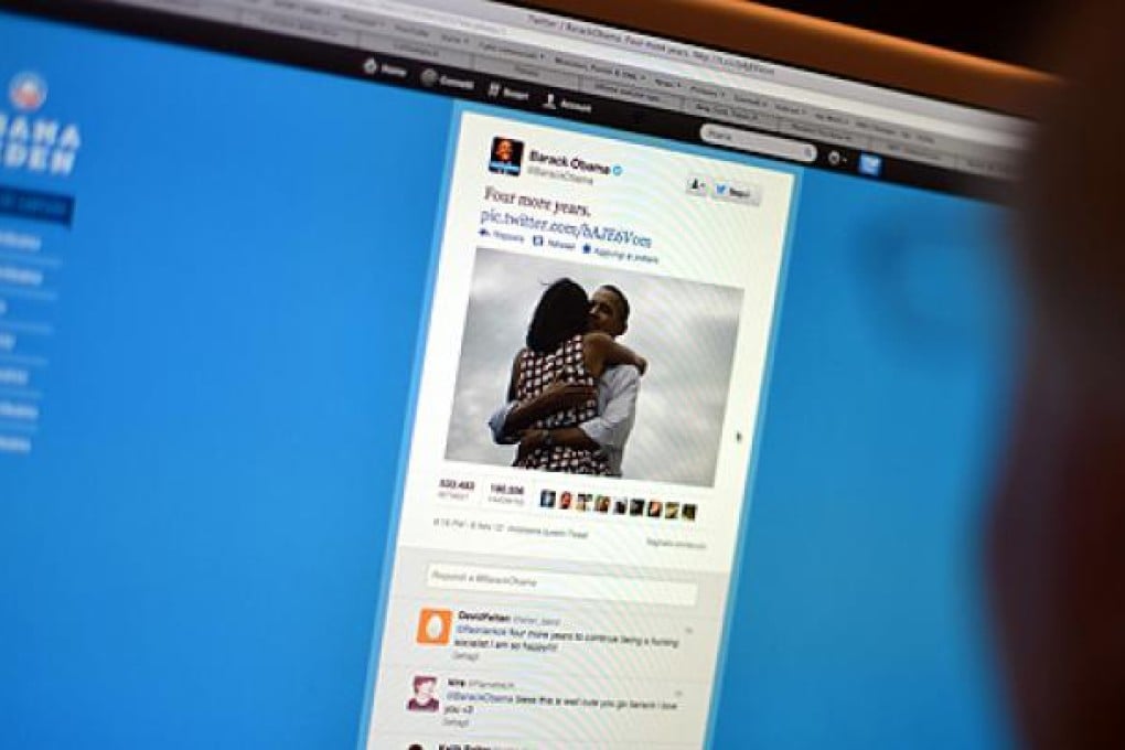 Barack Obama announces victory via Twitter. Photo: AFP