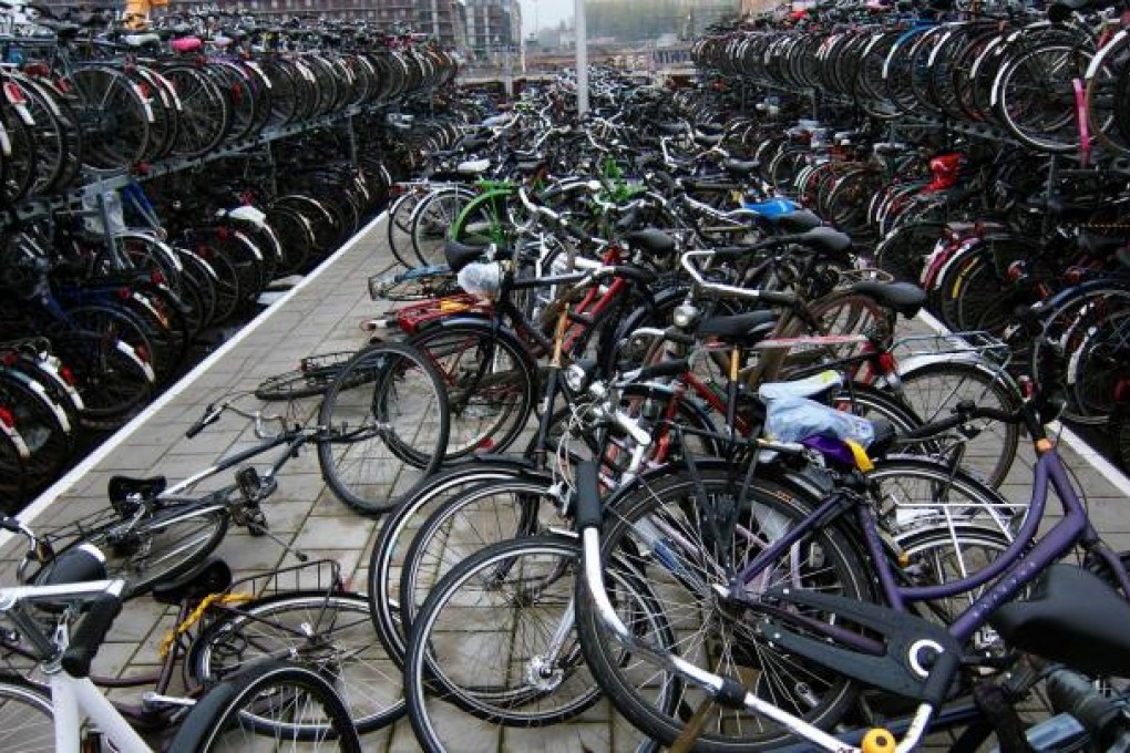 I know I left it here somewhere … a bicycle parking area near Delf Station in southern Netherlands. Photo: AFP