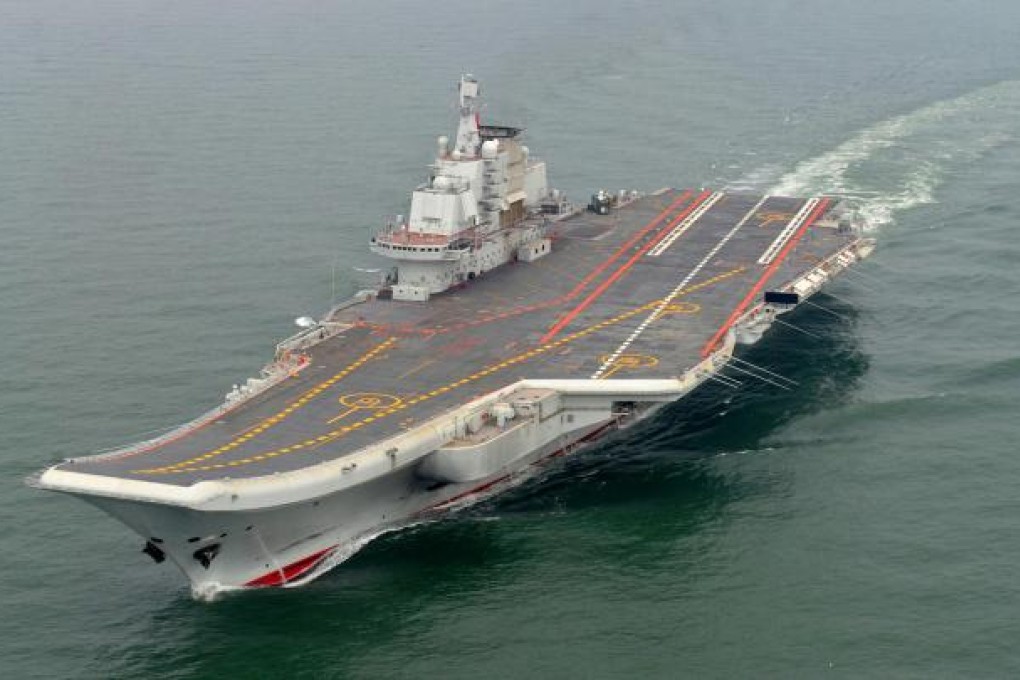 The Liaoning completed its first sea trial last month. Photo: Xinhua