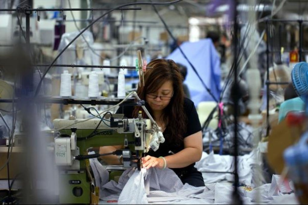 It will be easier to stitch up a deal for garment factories because they are considered a sunset industry in Hong Kong. Photo: Bloomberg