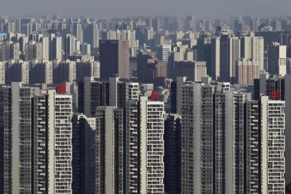 Flats in Wuhan, Hubei province. The value of private homes sold on the mainland dipped by 6.8 per cent last month. Photo: Reteurs