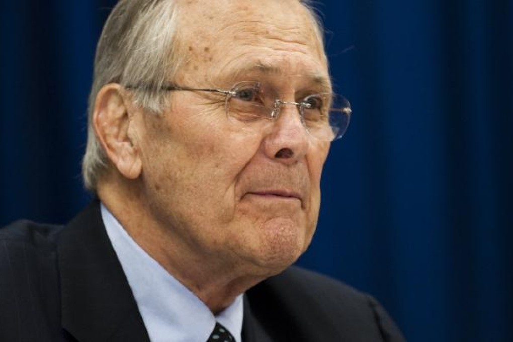Former US Defence Secretary Donald Rumsfeld. Photo: AFP