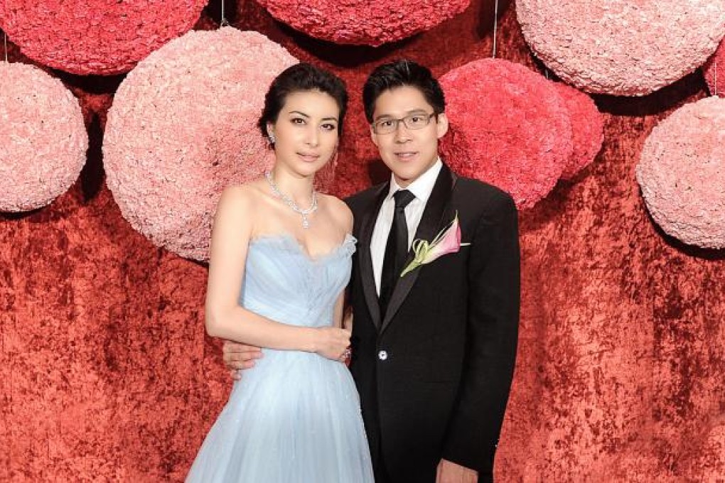 Kenneth Fok Kai-kong and Guo Jingjing at their wedding banquet in the Nansha Grand Hotel. Photo: SMP