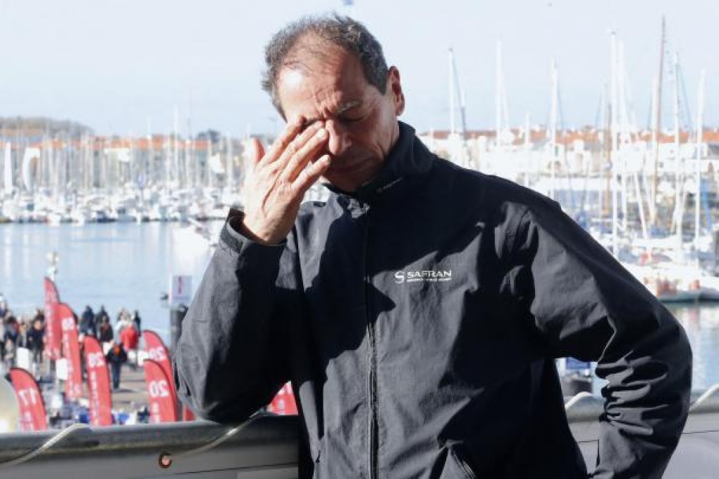 A disconsolate Marc Guillemot after his exit. Photo: AP