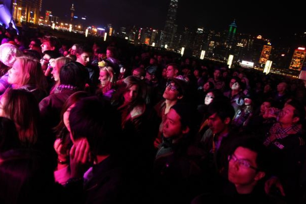 Audience listen to a music performance on stage at the Clockenflap Music & Arts Festival on The West Kowloon Waterfront Promenade last year.