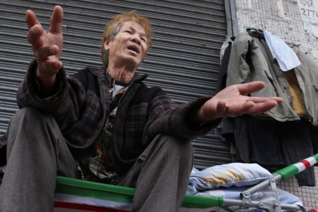 Government raided street dwellers in Sham Shui Po and threw away their belongings in a clean-up operation early this year.