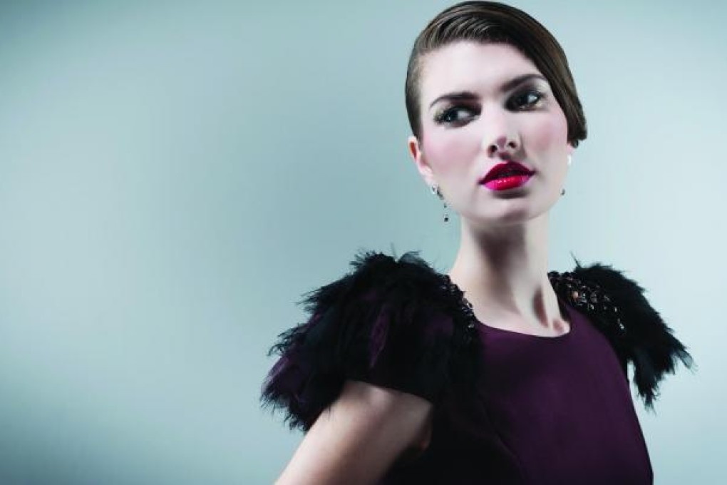 Claire wears Dior 5 Couleurs eyeshadow palette in Fairy Golds (HK$510) and Dior Addict Ultra Gloss in Ceremony Red (HK$260). Dress by Bottega Veneta, earrings by Chopard