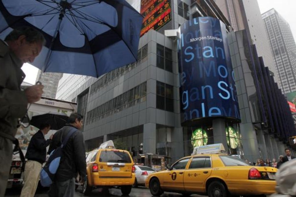 Wall Street banks, including Morgan Stanley, have cut more than 9,000 jobs in the past year as deal and trade volumes fall. Photo: AP