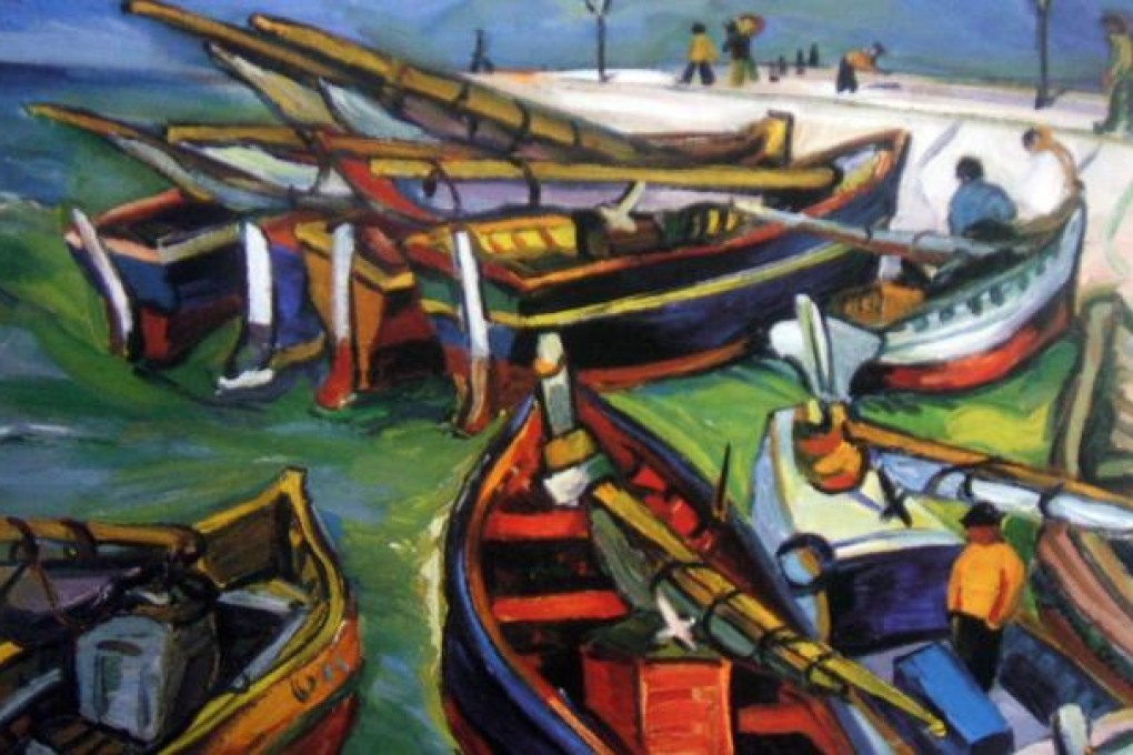 Irma Stern's 'Fishing Boats' oil paintings was among the works of art stolen yesterday. Photo: AP