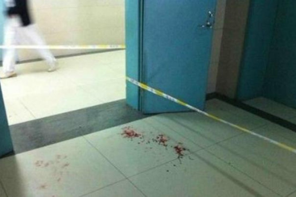 A disgruntled patient in Hefei, the capital city in China’s Anhui province, killed a nurse and injured four others. Photo: Screenshot from Sina Weibo.