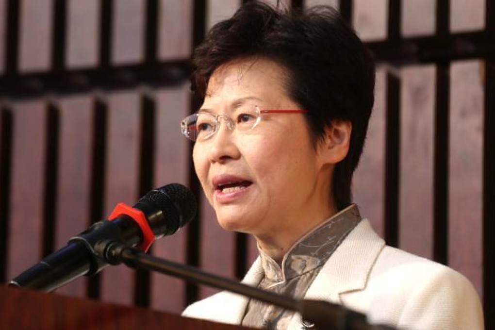 Chief Secretary Carrie Lam Cheng Yuet-ngor