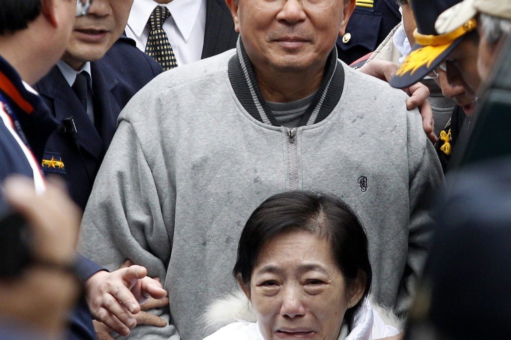 Taiwan's former president Chen Shui- bian, with his wife Wu Shu-jen, in January. Photo: Reuters
