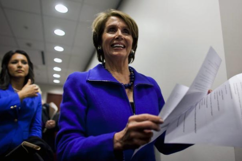 Nancy Pelosi is to stay for another two-year term as House leader for Democrats. Photo: EPA