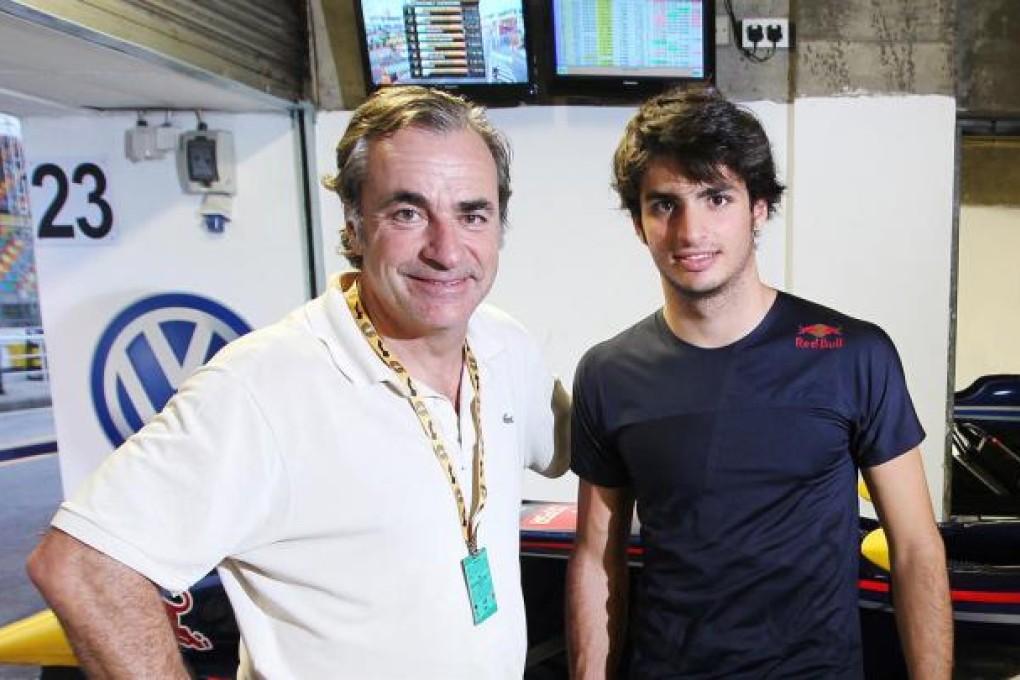 Carlos Sainz and his son, Carlos Jnr. Photo: Nora Tam