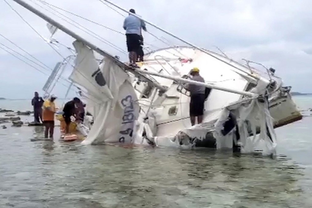 The stranded yacht was already being tracked by police. Photo: AFP