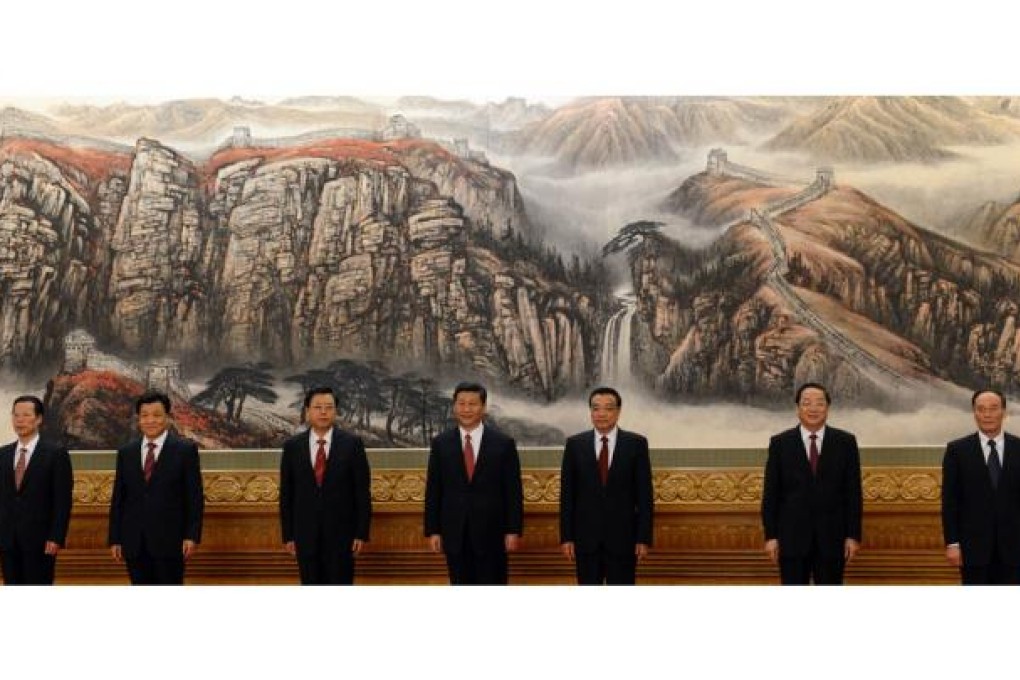 The new Politburo Standing Committee of the Communist Party