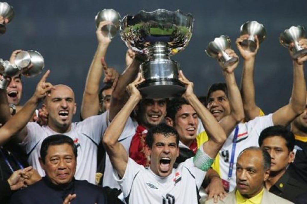 Iraq's soccer team . Photo: AP