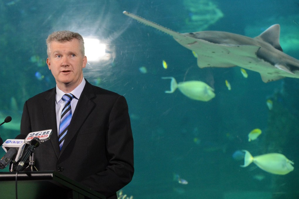 Australian Environment Minister Tony Burke, speaking at the Sea Life Sydney Aquarium on Friday, said our oceans need to be protected. Photo: AFP