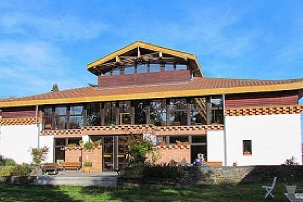 The Nalanda monastery near the southwestern village of Labastide-Saint-Georges in France. Photo from Nalanda monastery website