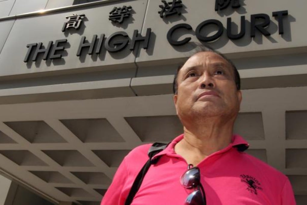 Leung Hon-wai leaves High Court after a Judicial review of a government's plan to build an incinerator at Shek Kwu Chau.